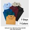 imageZITY 7 Pack Mens Polo Shirts with Pocket Moisture Wicking Short Sleeve Outdoor Golf Athletic Work Multipack ShirtsBlackgreyapricotwine Redroyal Bluelight Royal Bluewhite
