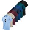 imageZITY 7 Pack Mens Polo Shirts with Pocket Moisture Wicking Short Sleeve Outdoor Golf Athletic Work Multipack ShirtsBlackapricotwine Rednavylight Blueroyal Bluedark Teal Blue