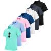 imageZITY 7 Pack Mens Polo Shirts with Pocket Moisture Wicking Short Sleeve Outdoor Golf Athletic Work Multipack ShirtsBlackgreypinklight Blueroyal Blueemerald Bluewhite