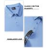 imageZITY 3 Pack Mens Polo Shirts Short Sleeve Performance Moisture Wicking Business Casual Athletic Collared Golf Shirts for MenGreylight Blueroyal Blue