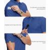 imageZITY 5 Pack Mens Polo Shirt Short Sleeve Sports Golf Tennis TShirt MoistureWicking Summer ShirtsSapphire Blue