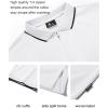 imageZITY Polo Shirts for Men Quarter Zip Casual Shirts Short Sleeve Moisture Wicking Golf Polo Collared ShirtsWhite