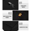 image:imageZITY Mens Long Sleeve Polo Shirts 3 Button Down with Pocket Classic Golf Breathable Solid Color Designed Collared Casual TeeBlack