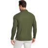 image:imageZITY Mens Long Sleeve Polo Shirts 3 Button Down with Pocket Classic Golf Breathable Solid Color Designed Collared Casual TeeDeep Gray