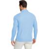image:imageZITY Mens Long Sleeve Polo Shirts 3 Button Down with Pocket Classic Golf Breathable Solid Color Designed Collared Casual TeeMoon Blue