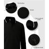 image:imageZITY 3 Pack Men Polo Shirts Long Sleeve with Pocket Golf Shirts Shirts for Men Casual Work Athletic Collared TShirtsZ Black