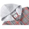 image:imageZITY Mens Flannel Hoodie Shirts Casual Button Down Plaid Shirt Jackets for Men Long Sleeve Stylish Hooded with PocketLight Red Gray