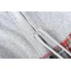 image:imageZITY Mens Flannel Hoodie Shirts Casual Button Down Plaid Shirt Jackets for Men Long Sleeve Stylish Hooded with PocketLight Red Gray