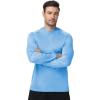 image:imageZITY 5 Pack Mens Sun Protection Long Sleeve Hoodie Shirts UPF 50 Fishing Shirts Lightweight Athletic Rash Guard Sweatshirts2 LightblueWhite2 Light Gray