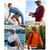 image:imageZITY 5 Pack Mens Sun Protection Long Sleeve Hoodie Shirts UPF 50 Fishing Shirts Lightweight Athletic Rash Guard SweatshirtsLightblueAzureDarkblueGrayBlack