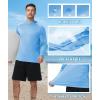 image:imageZITY 5 Pack Mens Sun Protection Long Sleeve Hoodie Shirts UPF 50 Fishing Shirts Lightweight Athletic Rash Guard SweatshirtsLightblueWhiteLightgrayDarkblueBlack