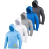image:imageZITY 5 Pack Mens Sun Protection Long Sleeve Hoodie Shirts UPF 50 Fishing Shirts Lightweight Athletic Rash Guard SweatshirtsLightblueWhiteLightgrayAzureDarkblue