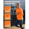 image:imageZITY 3 Pack Long Sleeve Shirts for Men UPF 50 Sun Protection Crew Neck TShirt Rash Guard for Hiking Running Swimming3packfluorescent OrangeWhiteLight Gray
