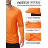 image:imageZITY 3 Pack Long Sleeve Shirts for Men UPF 50 Sun Protection Crew Neck TShirt Rash Guard for Hiking Running Swimming3packfluorescent OrangeWhiteLight Gray