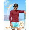 image:imageZITY 3 Pack Long Sleeve Shirts for Men UPF 50 Sun Protection Crew Neck TShirt Rash Guard for Hiking Running Swimming3packwine RedLight GrayBlack