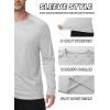 image:imageZITY 3 Pack Long Sleeve Shirts for Men UPF 50 Sun Protection Crew Neck TShirt Rash Guard for Hiking Running SwimmingLightgrayneonorangewhite