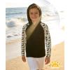 image:imageZITY Boys Rash Guard Hooded Fishing Shirt Kids UPF 50 Long Sleeve Sun Hoodie Youth UV Protection Beach Swim ShirtsBlack