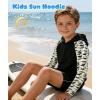 image:imageZITY Boys Rash Guard Hooded Fishing Shirt Kids UPF 50 Long Sleeve Sun Hoodie Youth UV Protection Beach Swim ShirtsBlack