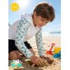 image:imageZITY Boys Rash Guard Hooded Fishing Shirt Kids UPF 50 Long Sleeve Sun Hoodie Youth UV Protection Beach Swim ShirtsBright White