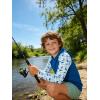 image:imageZITY Boys Rash Guard Hooded Fishing Shirt Kids UPF 50 Long Sleeve Sun Hoodie Youth UV Protection Beach Swim ShirtsCobalt Blue