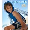 image:imageZITY Boys Rash Guard Hooded Fishing Shirt Kids UPF 50 Long Sleeve Sun Hoodie Youth UV Protection Beach Swim ShirtsCobalt Blue