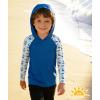 image:imageZITY Boys Rash Guard Hooded Fishing Shirt Kids UPF 50 Long Sleeve Sun Hoodie Youth UV Protection Beach Swim ShirtsCobalt Blue
