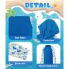 image:imageZITY Boys Rash Guard Hooded Fishing Shirt Kids UPF 50 Long Sleeve Sun Hoodie Youth UV Protection Beach Swim ShirtsCobalt Blue