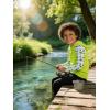 image:imageZITY Boys Rash Guard Hooded Fishing Shirt Kids UPF 50 Long Sleeve Sun Hoodie Youth UV Protection Beach Swim ShirtsFluorescent Green