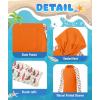 image:imageZITY Boys Rash Guard Hooded Fishing Shirt Kids UPF 50 Long Sleeve Sun Hoodie Youth UV Protection Beach Swim ShirtsLeaf Orange