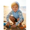 image:imageZITY Boys Rash Guard Hooded Fishing Shirt Kids UPF 50 Long Sleeve Sun Hoodie Youth UV Protection Beach Swim ShirtsLight Blue