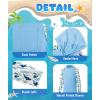 image:imageZITY Boys Rash Guard Hooded Fishing Shirt Kids UPF 50 Long Sleeve Sun Hoodie Youth UV Protection Beach Swim ShirtsLight Blue