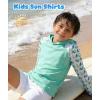 image:imageZITY Boys Rash Guard Hooded Fishing Shirt Kids UPF 50 Long Sleeve Sun Hoodie Youth UV Protection Beach Swim ShirtsMint Green