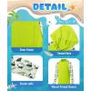 image:imageZITY Boys Rash Guard Hooded Fishing Shirt Kids UPF 50 Long Sleeve Sun Hoodie Youth UV Protection Beach Swim ShirtsNeon Green