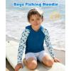 image:imageZITY Boys Rash Guard Hooded Fishing Shirt Kids UPF 50 Long Sleeve Sun Hoodie Youth UV Protection Beach Swim ShirtsRoyal Blue