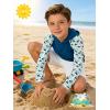 image:imageZITY Boys Rash Guard Hooded Fishing Shirt Kids UPF 50 Long Sleeve Sun Hoodie Youth UV Protection Beach Swim ShirtsRoyal Blue