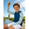 image:imageZITY Boys Rash Guard Hooded Fishing Shirt Kids UPF 50 Long Sleeve Sun Hoodie Youth UV Protection Beach Swim ShirtsRoyal Blue