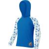 image:imageZITY Boys Rash Guard Hooded Fishing Shirt Kids UPF 50 Long Sleeve Sun Hoodie Youth UV Protection Beach Swim ShirtsCobalt Blue
