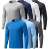 image:imageZITY 7 Pack Long Sleeve Shirts for Men UPF 50 Sun Protection TShirt Active Crew Neck Tee Workout Tops7packroyalblueLightgrayDarkgrayLightblueDarkblueWhiteBlack