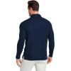 image:imageZITY Mens Long Sleeve Polo Shirts 3 Button with Pocket Lightweight Golf Breathable Solid Color Designed Collared Casual TeeBlue