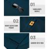 image:imageZITY Mens Long Sleeve Polo Shirts 3 Button with Pocket Lightweight Golf Breathable Solid Color Designed Collared Casual TeeDark Teal Blue