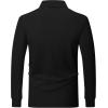 image:imageZITY Long Sleeve Polo Shirts for Men 3 Pack Collared Performance Golf Polos Mens Casual Shirts Moisture Wicking WorkwearBlack