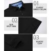 image:imageZITY Long Sleeve Polo Shirts for Men 3 Pack Collared Performance Golf Polos Mens Casual Shirts Moisture Wicking WorkwearBlack