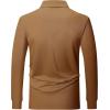 image:imageZITY Long Sleeve Polo Shirts for Men 3 Pack Collared Performance Golf Polos Mens Casual Shirts Moisture Wicking WorkwearBrown  Black  Navy