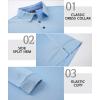 image:imageZITY Long Sleeve Polo Shirts for Men 3 Pack Collared Performance Golf Polos Mens Casual Shirts Moisture Wicking WorkwearLight Blue