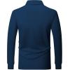 image:imageZITY Long Sleeve Polo Shirts for Men 3 Pack Collared Performance Golf Polos Mens Casual Shirts Moisture Wicking WorkwearNavy