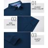 image:imageZITY Long Sleeve Polo Shirts for Men 3 Pack Collared Performance Golf Polos Mens Casual Shirts Moisture Wicking WorkwearNavy