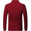 image:imageZITY Long Sleeve Polo Shirts for Men 3 Pack Collared Performance Golf Polos Mens Casual Shirts Moisture Wicking WorkwearRed