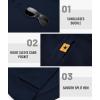 image:imageZITY Mens Polo Shirts 3 Button Lightweight Moisture Wicking Long Sleeve Tactical Golf Performance Casual Shirts Work TeeBlue