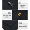 image:imageZITY Mens Polo Shirts 3 Button Lightweight Moisture Wicking Long Sleeve Tactical Golf Performance Casual Shirts Work TeeDeep Gray