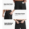 image:imageZITY Mens Athletic Gym Shorts 7 inch Inseam Quick Dry Lightweight Breathable Running Workout Shorts with 3 Zipper PocketsBlack